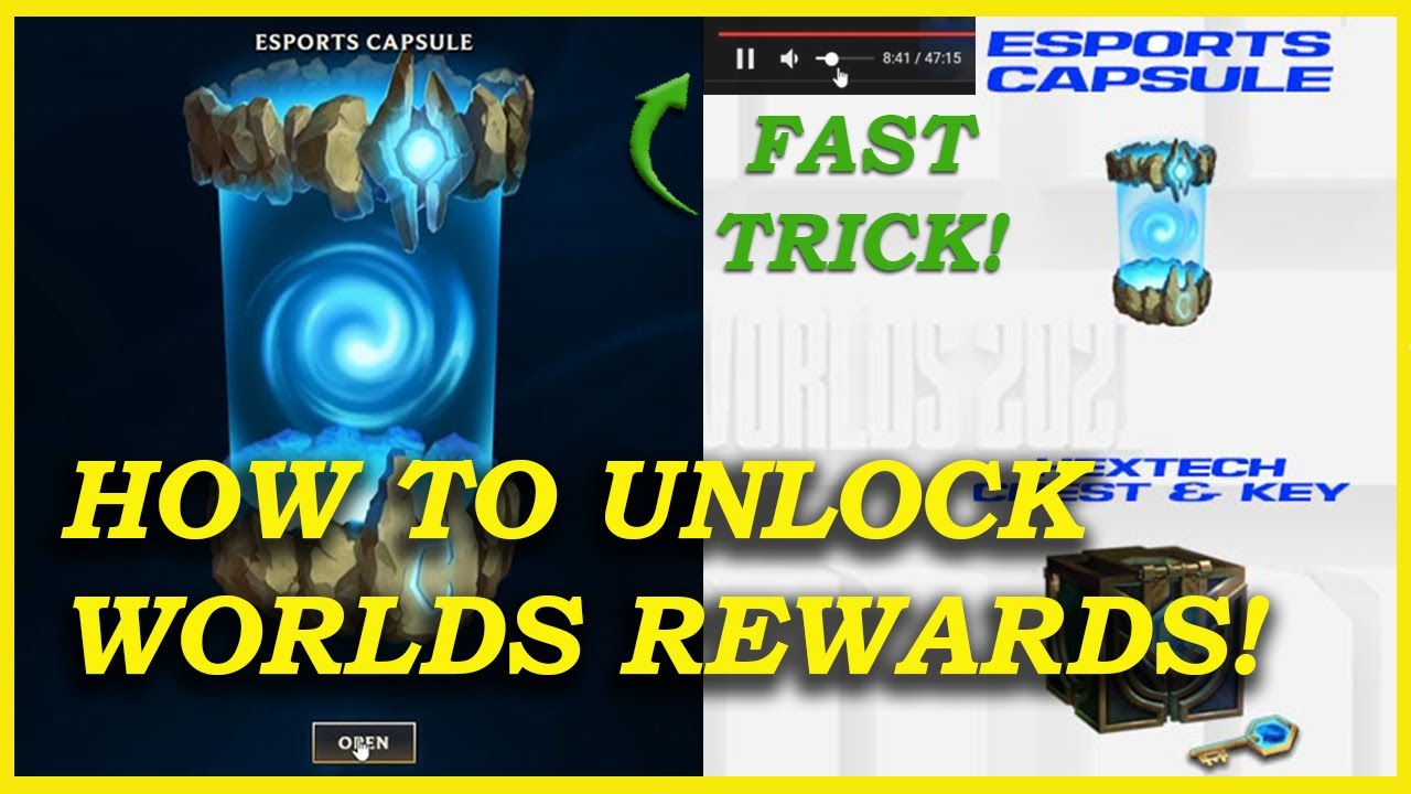 FAST TRICK to get Esports & Worlds Capsule Watch Rewards 2021 | Blue Essence + Capsule Opening | LoL