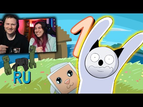 Новый Майнкрафт для нубов, часть 1- Выживаем первые две ночи | Реакция на Alex Crish's Toxic Waste