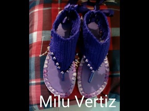 COMO HACER SANDALIAS TEJIDAS PASO A PASO. - YouTube
