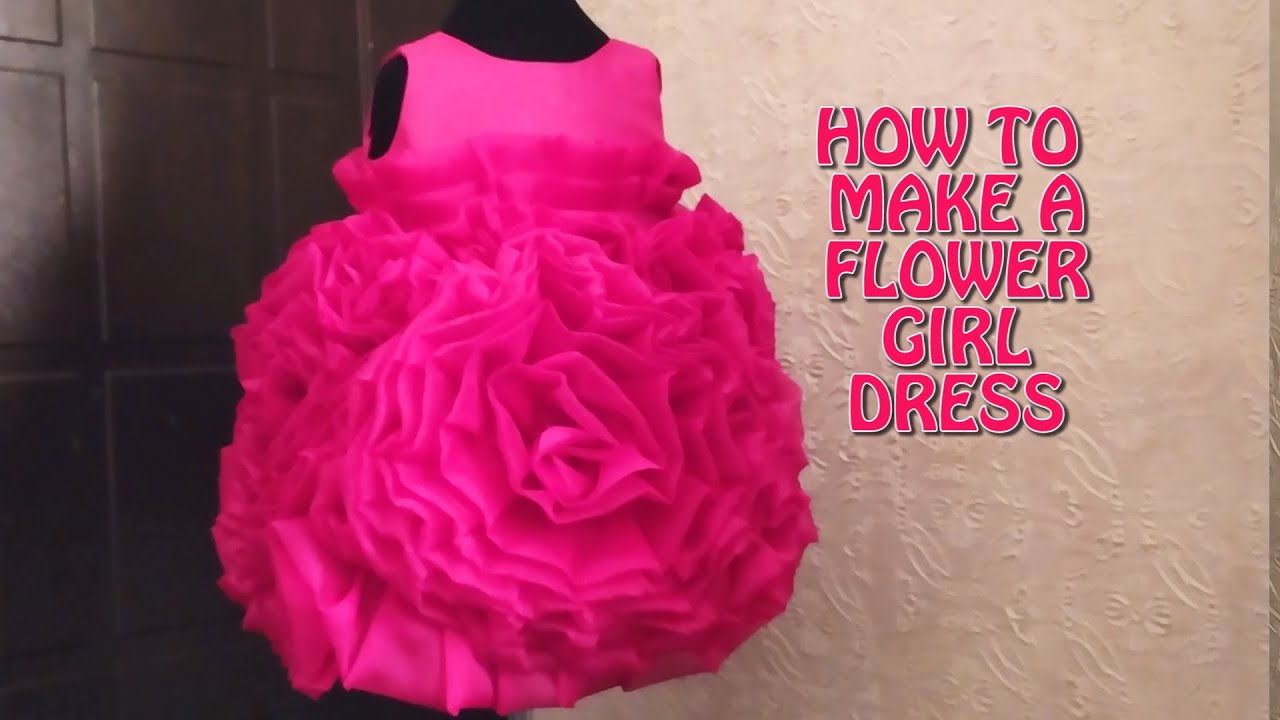 HOW TO MAKE A RUFFLE FLOWER GIRL DRESS /ORGANZA - YouTube