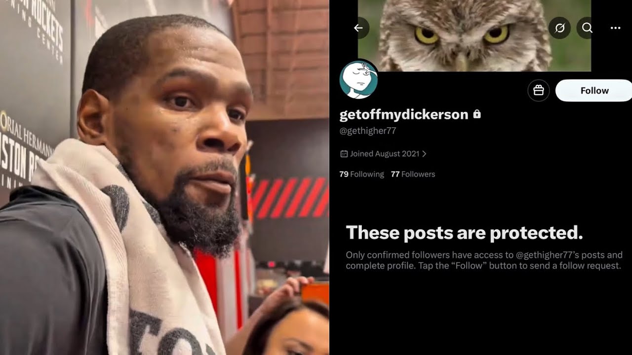 Kevin Durant reacts to Twitter burner account allegations 
