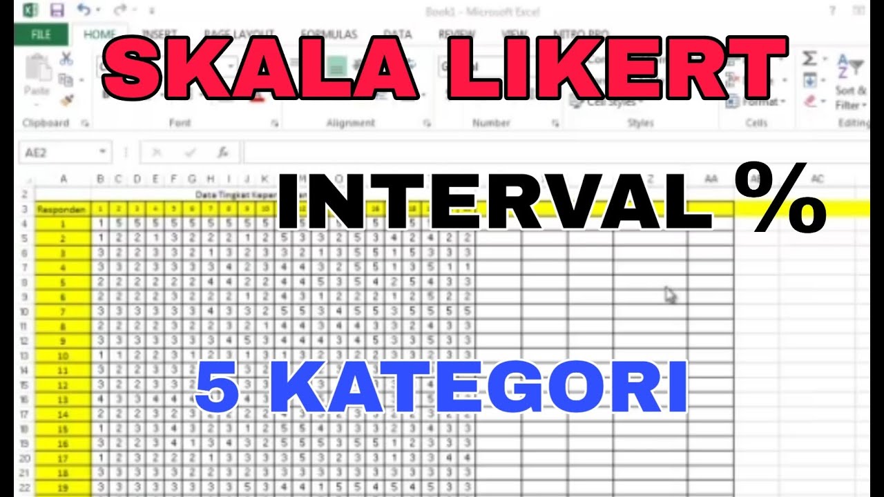 cara menghitung rentang skor skala likert