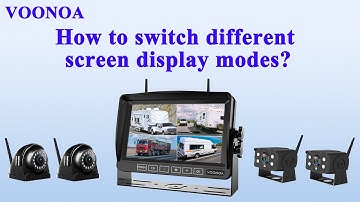 How does the VOONOA wireless backup camera system switch different display modes?