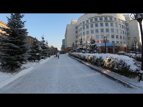 Novosibirsk, Russia | on center Street | Walking Tour 4K
