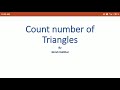 How to count triangles? By Girish Kallihal #shortvideo