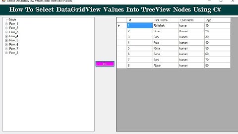 How To Select DataGridView Values Into TreeView Nodes Using C#