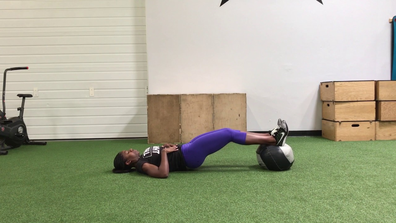 MEDICINE BALL HAMSTRING CURL YouTube