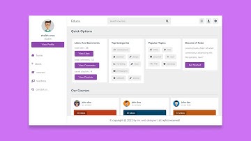 How To Make A Responsive Online Education Website Design Using HTML / CSS / JS Step By Step