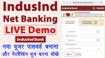 indusind bank net banking login new user - indusind net banking new registration | LIVE Demo