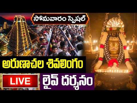 LIVE :  సోమవారం రోజు అరుణాచల శివ లింగం లైవ్ దర్శనం | Monday Special Arunachalam Shiva Live Darshanam