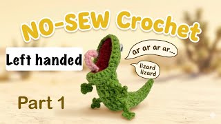 [Left Handed] How to crochet Lizard Tom from Pixar's Hoppers | No-Sew Amigurumi Tutorial Part 1