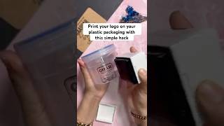 Print your logo on your plastic packaging at home | small business hack | poly stamps