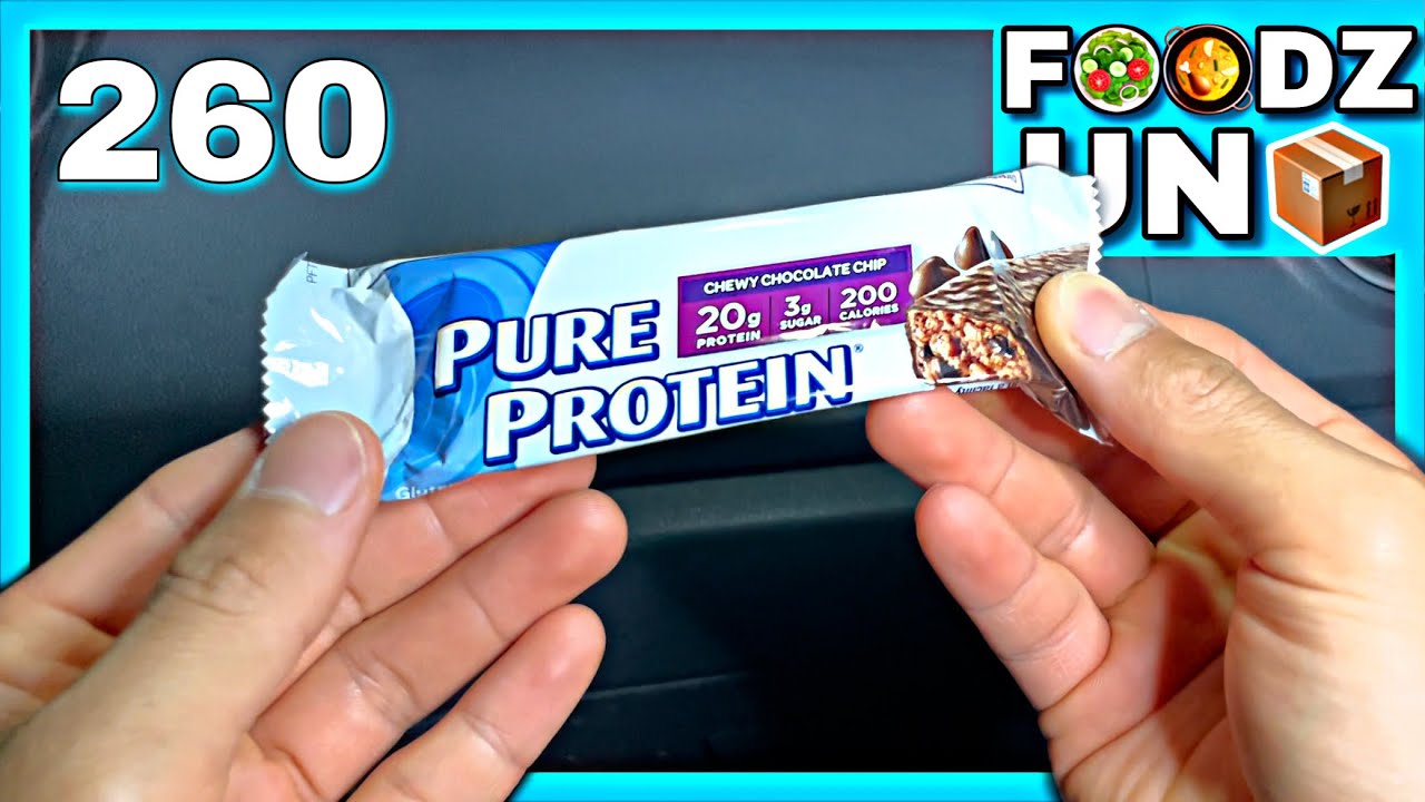 Pure Protein Chewy Chocolate Chip Bar - Foodz Unbox 260 - YouTube