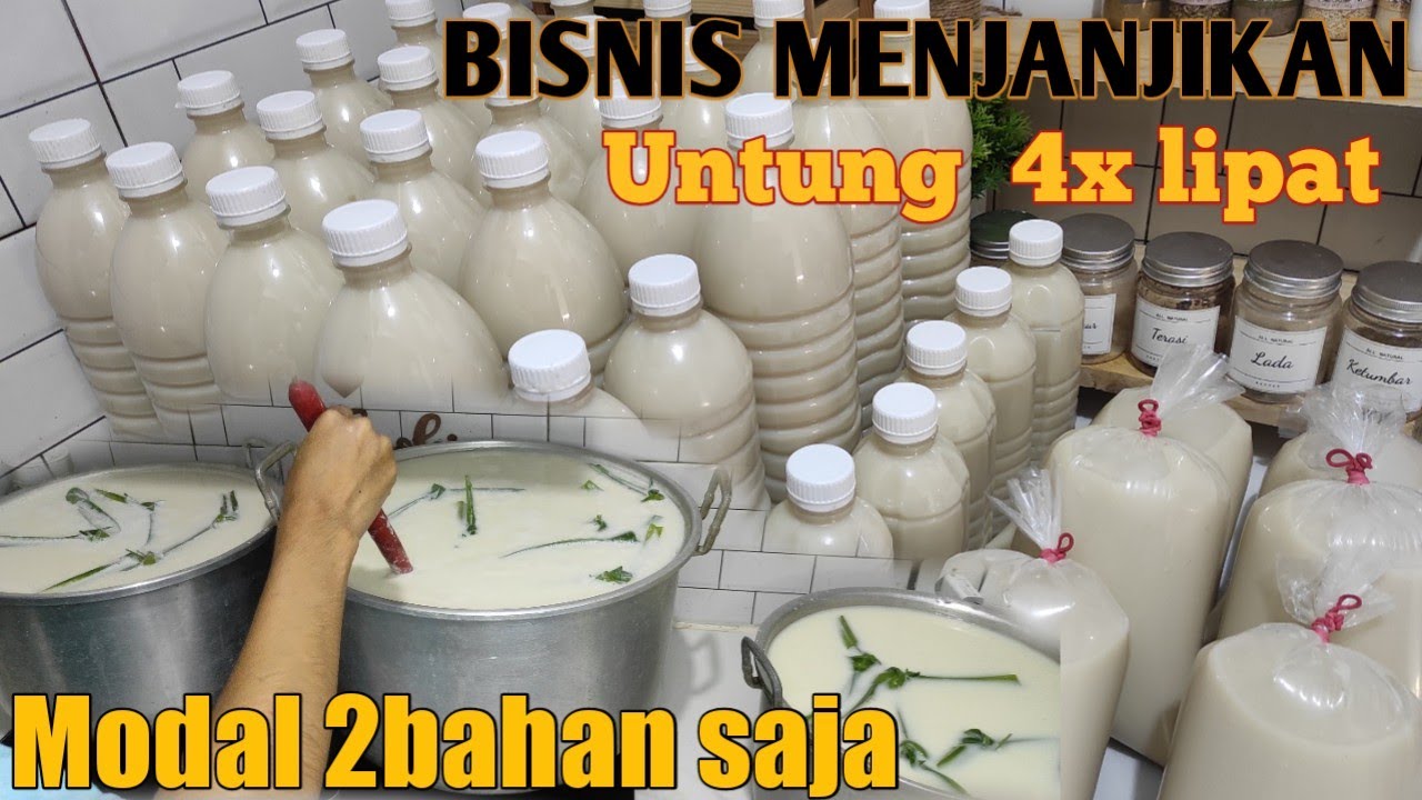 Pakai 2bahan untung 4x lipat | Sini aku kasih tau tipsnya.. Susu kedelai || Ide Bisnis Rumahan