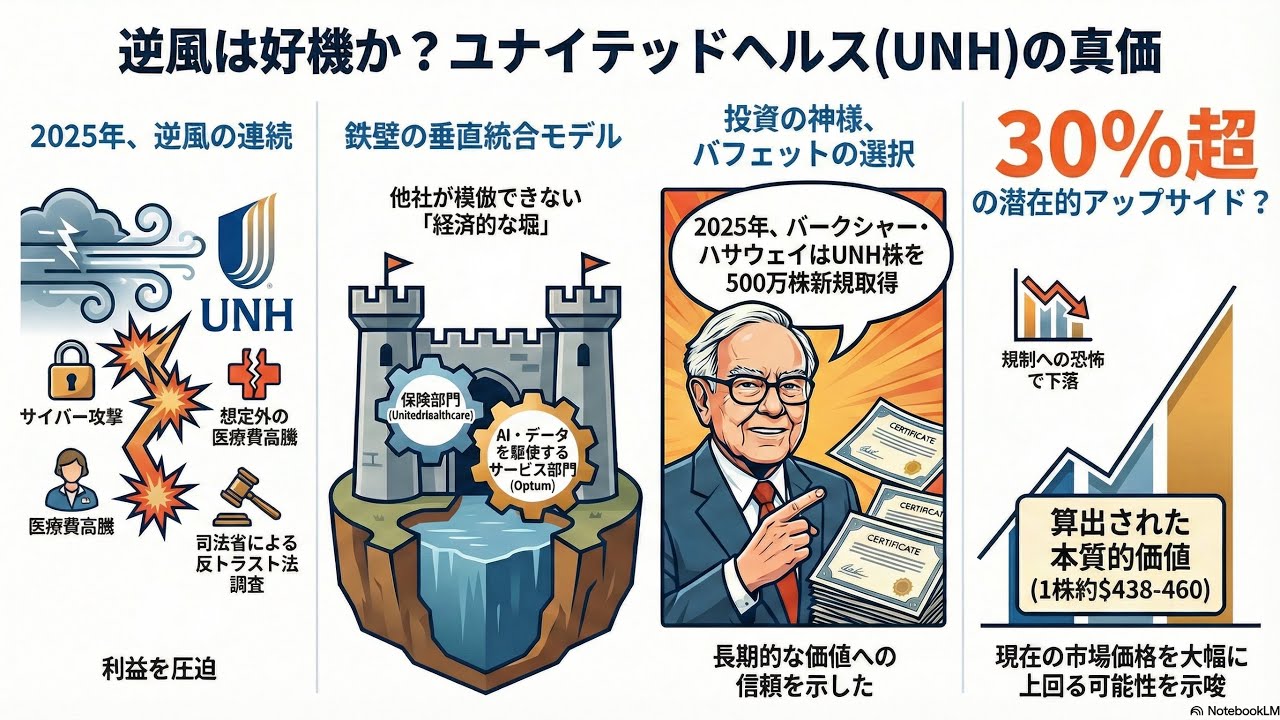 【今夜決算】UNH株に何が起きた？2027年報酬改定の罠と、バフェットが「買い」を入れた医療帝国の本質