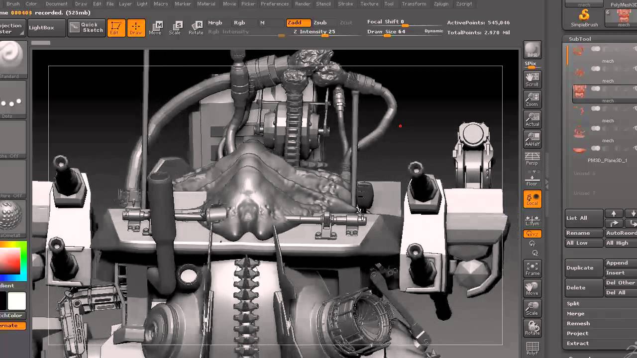 youtube zbrush hard surface