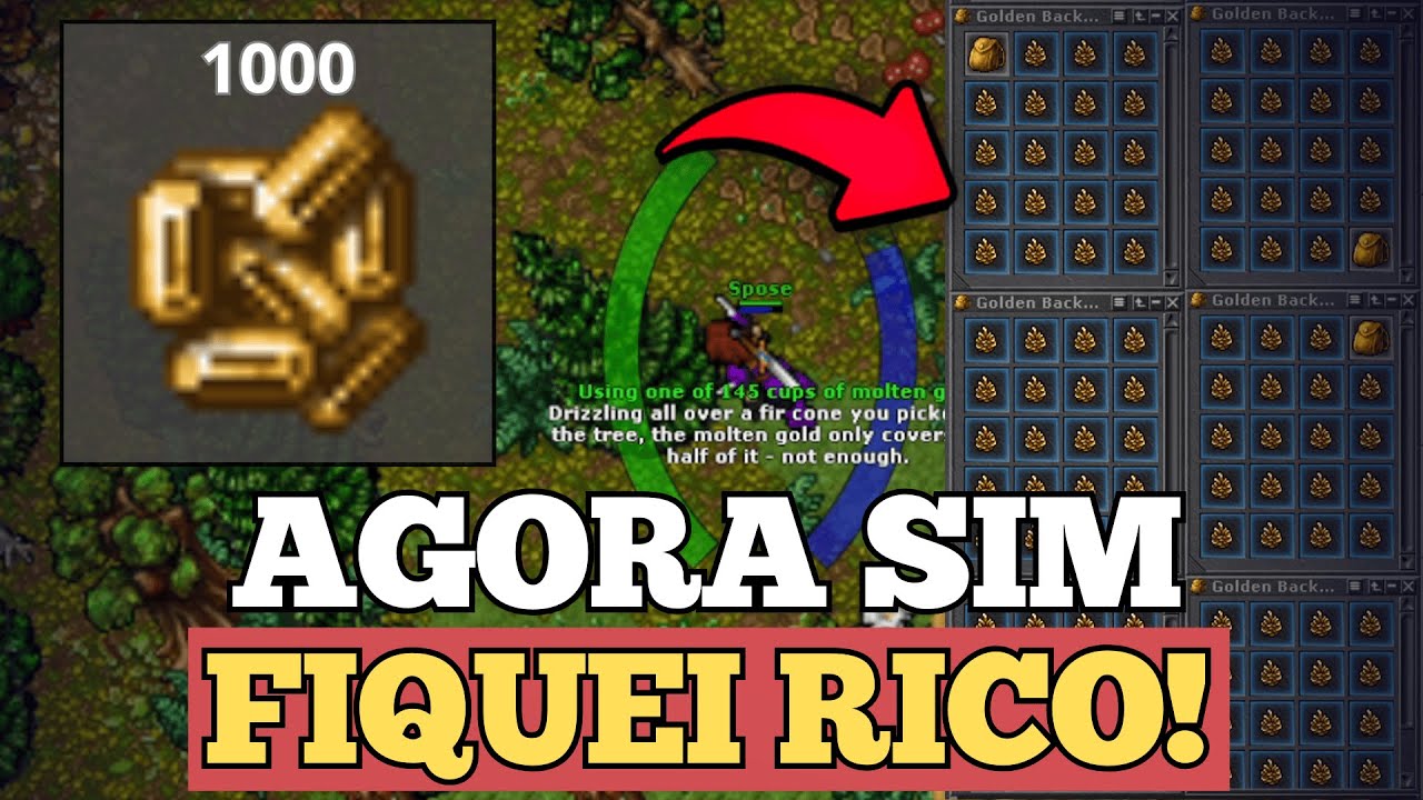 Usei 1000 gold ingot no tibia e o resultado foi absurdo youtube