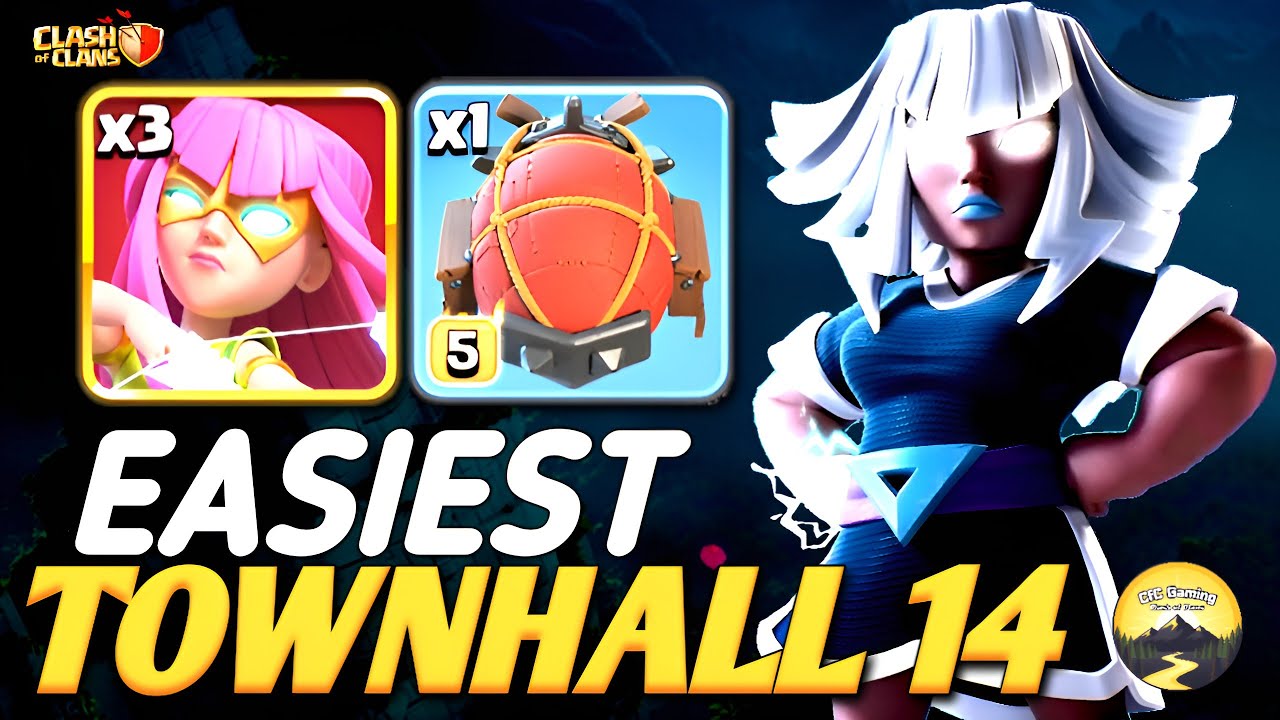 TownHall 14 War Attacks | Electro Titan Attacks with Super Archer Blimp Strategies (Clash of Clans) 