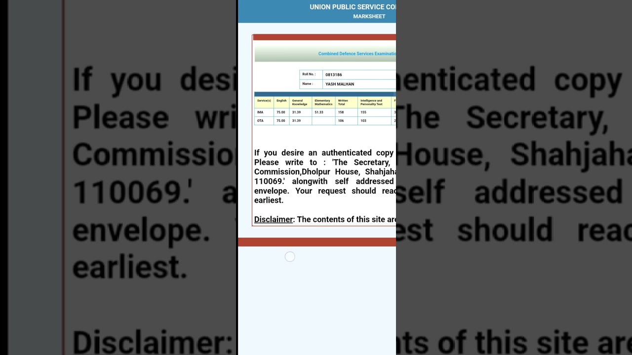 CDS 1/2022 2nd TOPPER MARKS | SSB M 🥰🥰🥰🥰| UPSC CDS |  CONGRATULATION BROTHER | 