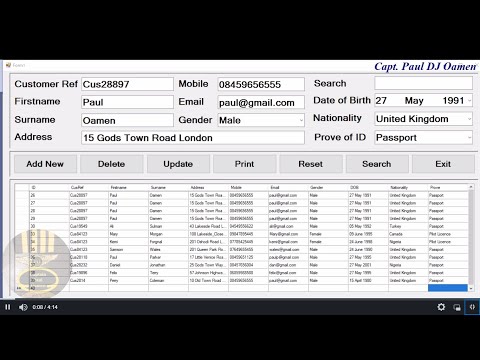 Overview of Data Entry Form with Insert, Update, Delete, and Search using SQLite in Visual Basic.Net