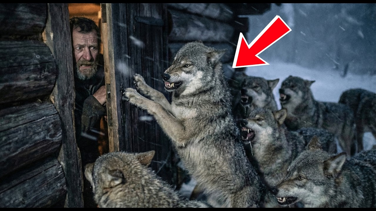 Wataha Wilków Drapała w Drzwi Podczas Zamieci – Leśniczy Nie Wiedział, Że Ratuje Ich Króla