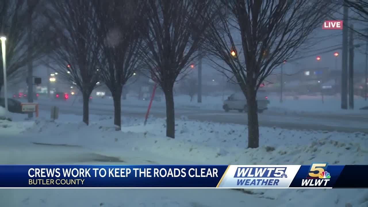 Conditions worsen on roads as winter storm continues - YouTube
