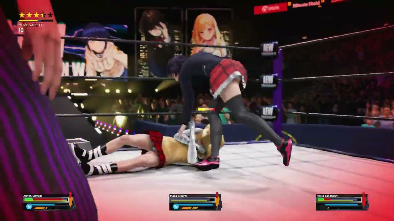 Maka Albarn VS Agnes Demille VS Rikka Takanashi | WWE 2K25 | ANIME | Soul Eater, Wednesday, Chunibyo