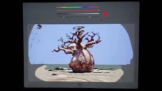 Baobab Tree Study - Painting process using Heavypaint on iPad Pro -  Sean Bodley