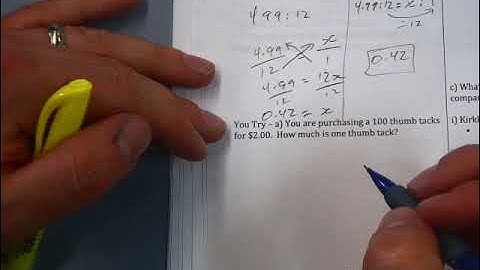Math 7/8 - 6.5 - Unit Price (Video A)