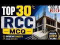 RCC TOP 30  PYQ MCQ SSC JE 2026 CIVIL ENGINEERING 