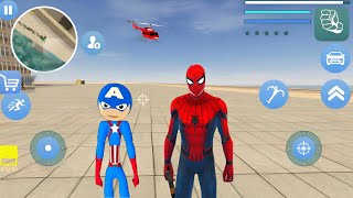 Captain Stickman Rope Hero Gangstar Newyork City #12 - Süper Kahraman Çöp Adam - Android Gameplay screenshot 4