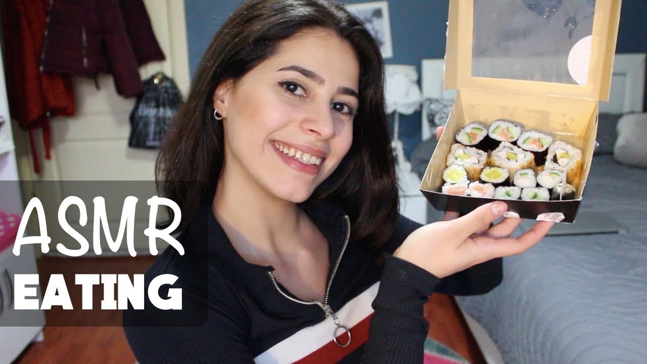 TÜRKÇE ASMR / SUŞİ YİYORUM! / Sushi Eating Sounds 2