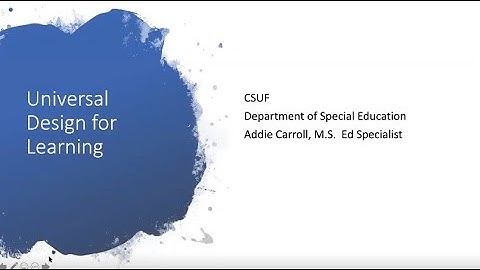 K12 Online Teaching Webinars: Universal Design for Learning