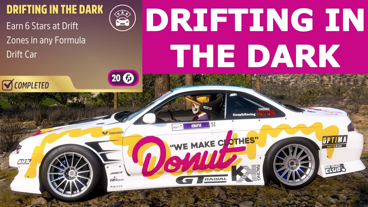 Daily Challenge DRIFTING IN THE DARK Earn 6 Stars at Drift Zones in