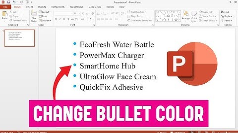 Hoe u de kleur van opsommingstekens in PowerPoint kunt wijzigen