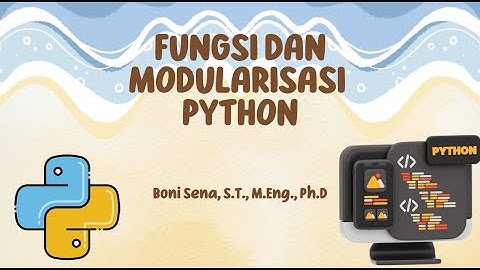 Fungsi dan modularisasi python #pythonchallenge #daysofpython