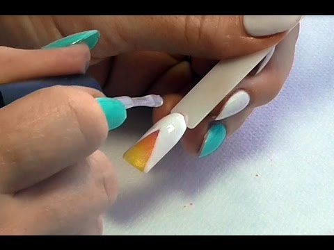 Nail Art Tutorial: Sunset Ombre with Negative Space - YouTube
