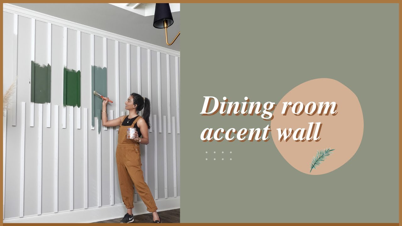 This will make your room look bigger| Updating builder grade home |Accent wall ideas for dining room