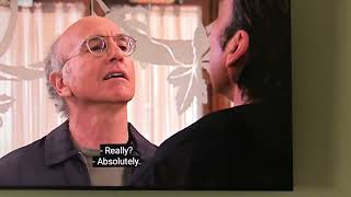 Larry David Curb your Enthusiasm saying “I don’t think so” after his suspicion stare
