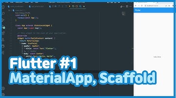 플러터(Flutter) 1강 MaterialApp과 Scaffold