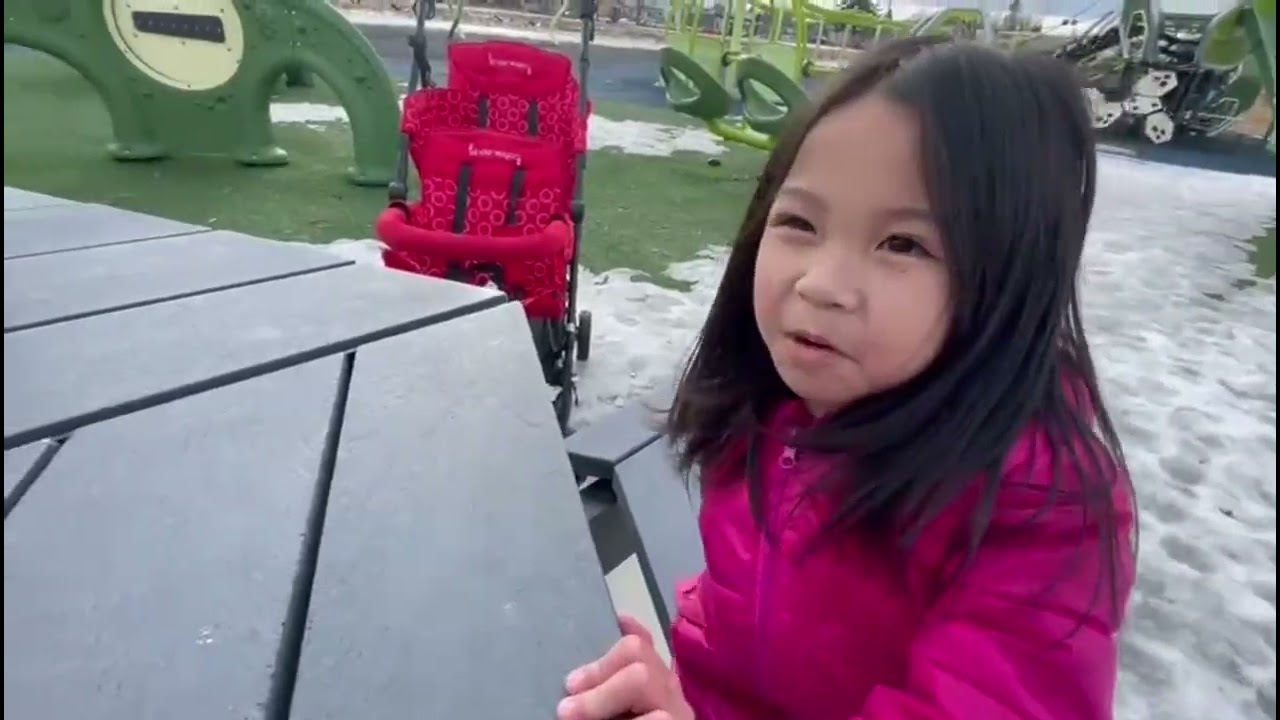 Kids Having Fun at Tuxedo Park Playground | NW Calgary Winter Day (+4°C) ❄️🌤️