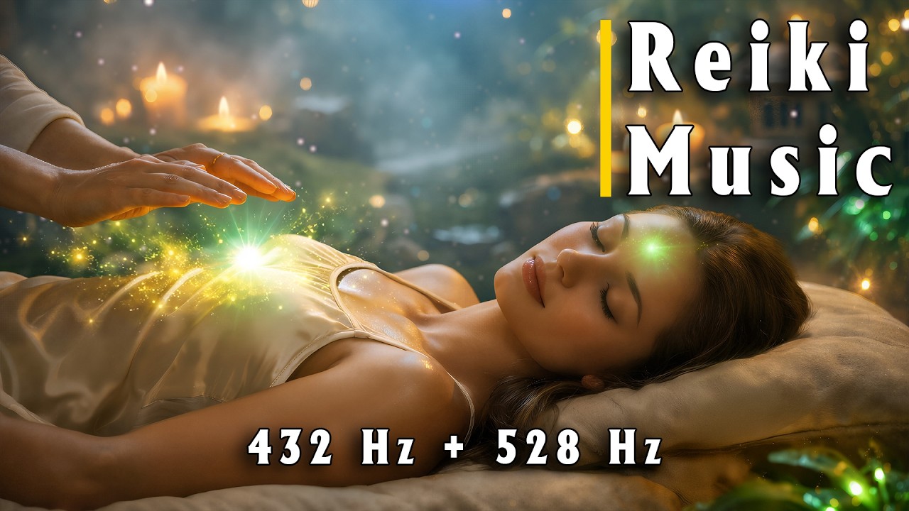 (No Ads) Reiki Music For Deep Sleep • Anxiety Relief, Melatonin Release ...