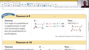 Geometry Lesson 6-3 -- Proving Quadrilaterals are Parallelograms