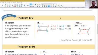 Geometry Lesson 6-3 -- Proving Quadrilaterals are Parallelograms