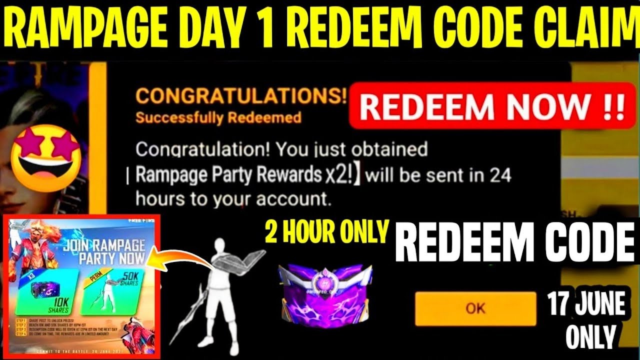 CLAIM RAMPAGE REDEEM CODE | RAMPAGE REDEEM CODE FREE REWARDS