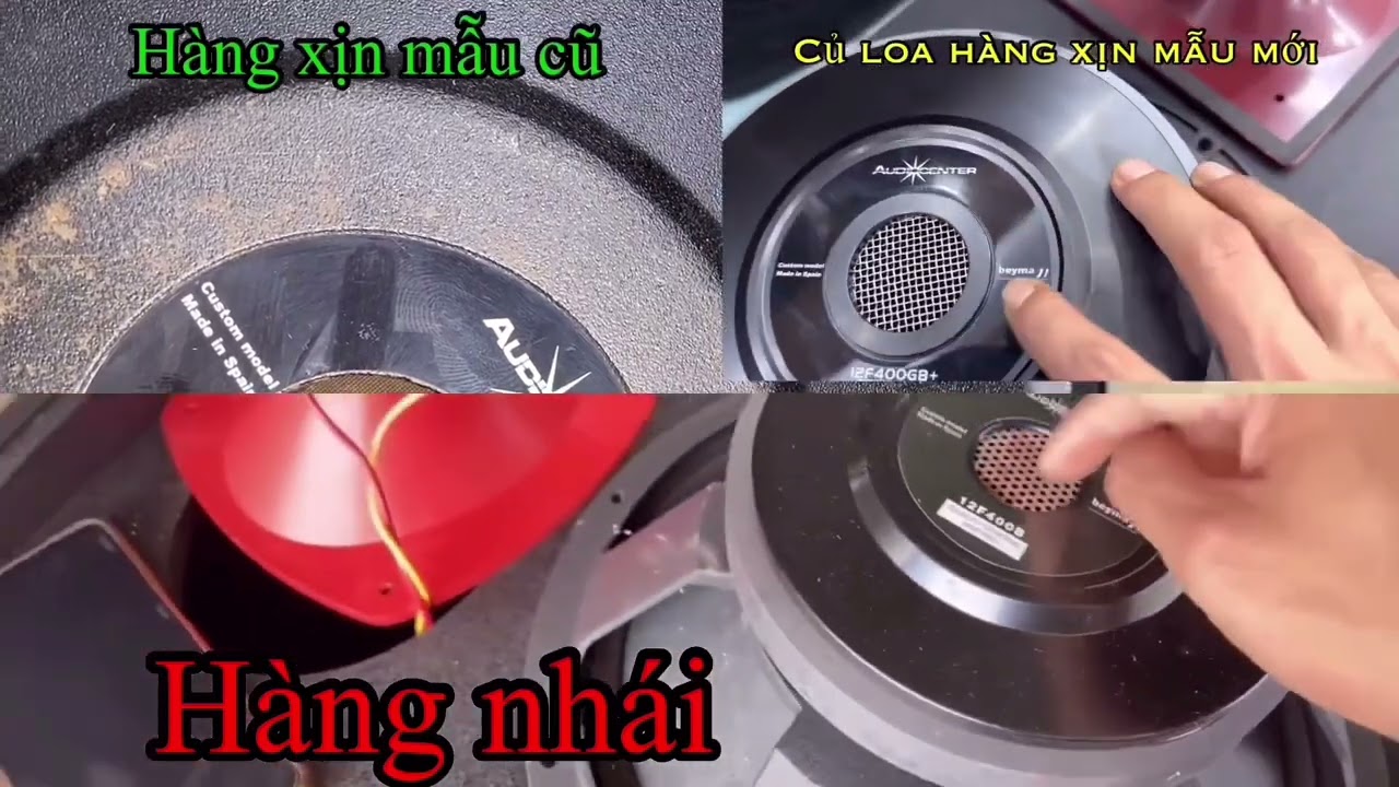 Phân tích chi tiết loa AUDIOCENTER PF12+, hàng xịn mẫu cũ, hàng xịn mẫu mới và hàng nhái!