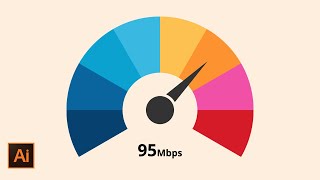 How to create Speedometer Design in Adobe Illustrator #illustrator | DesignMentor