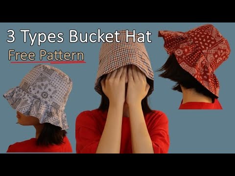 DIY/3가지 스타일 모자 만들기/모자패턴 공유/bucket hat/frill hat/Free Pattern