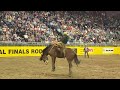 Cal Poly's Quintin McWhorter with an 85.0 on Vold Rodeo's Jerry's Justice to win the short go in