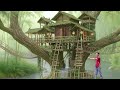 Jungle Survival Skills - Build a House with Fresh Bamboo - Avoid wild animals